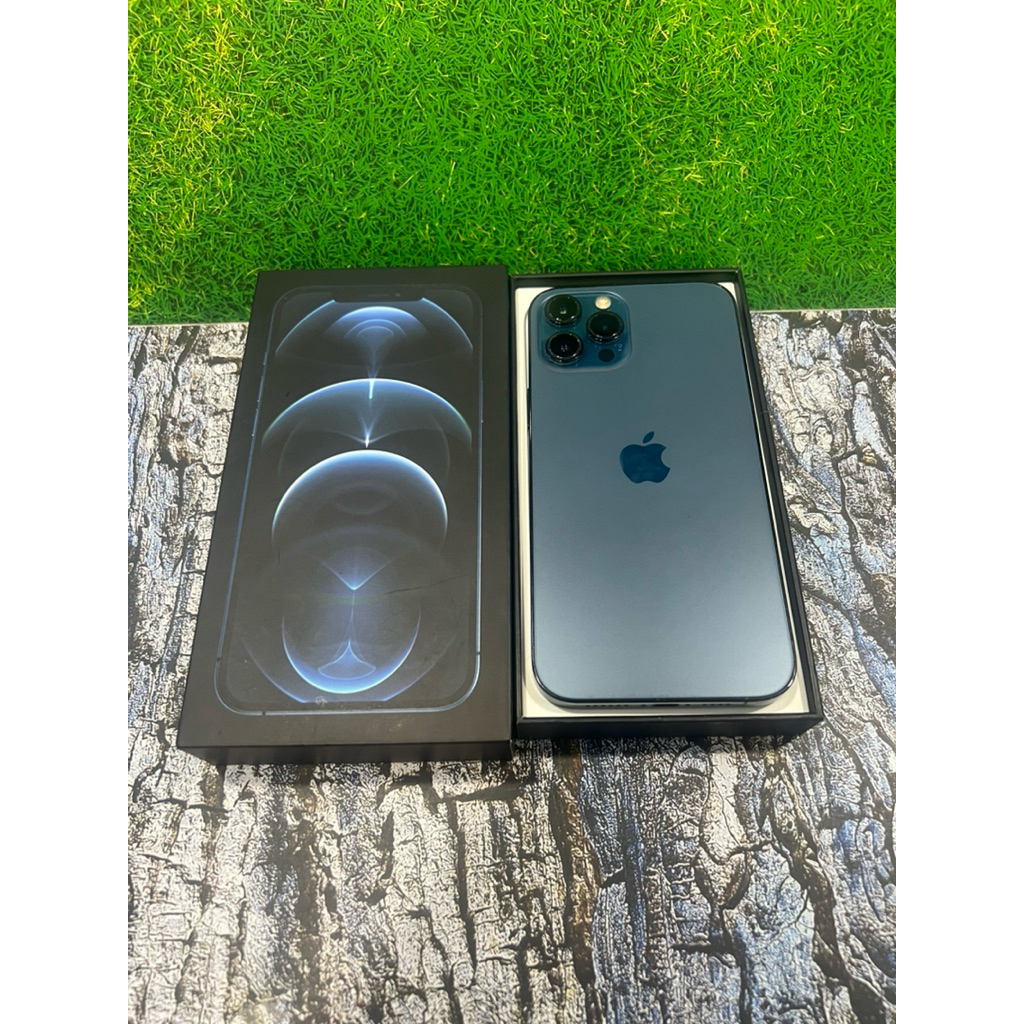 Iphone 12 promax 256gb blue ex garansi Ibox