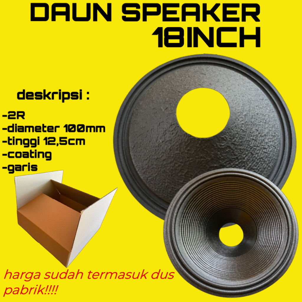 DAUN SPEAKER 18inch 2R GARIS LUBANG 100mm