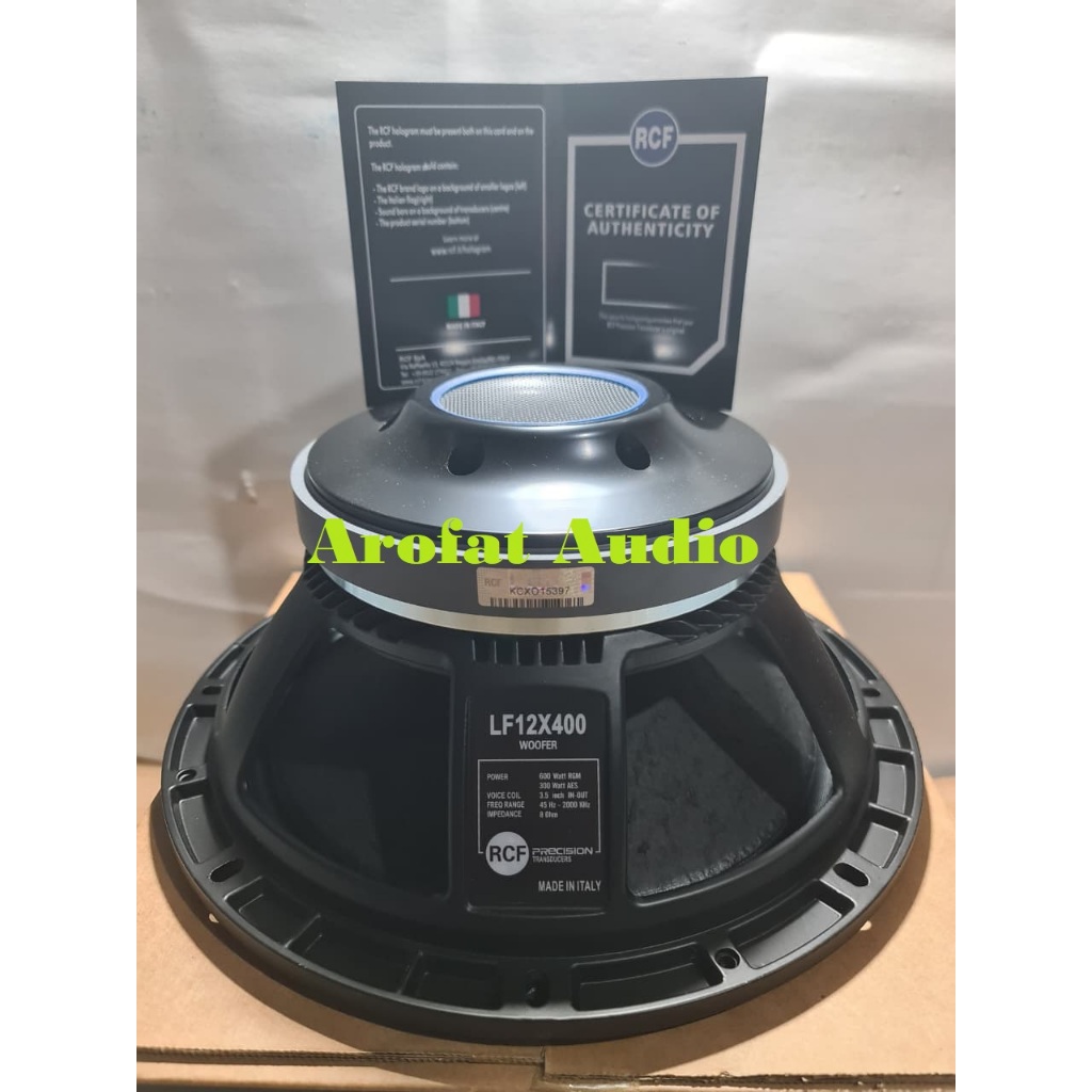 Speaker RCF 12X400 12 Inc Voice Coil 3 Inch 8 Ohm 700-1000W