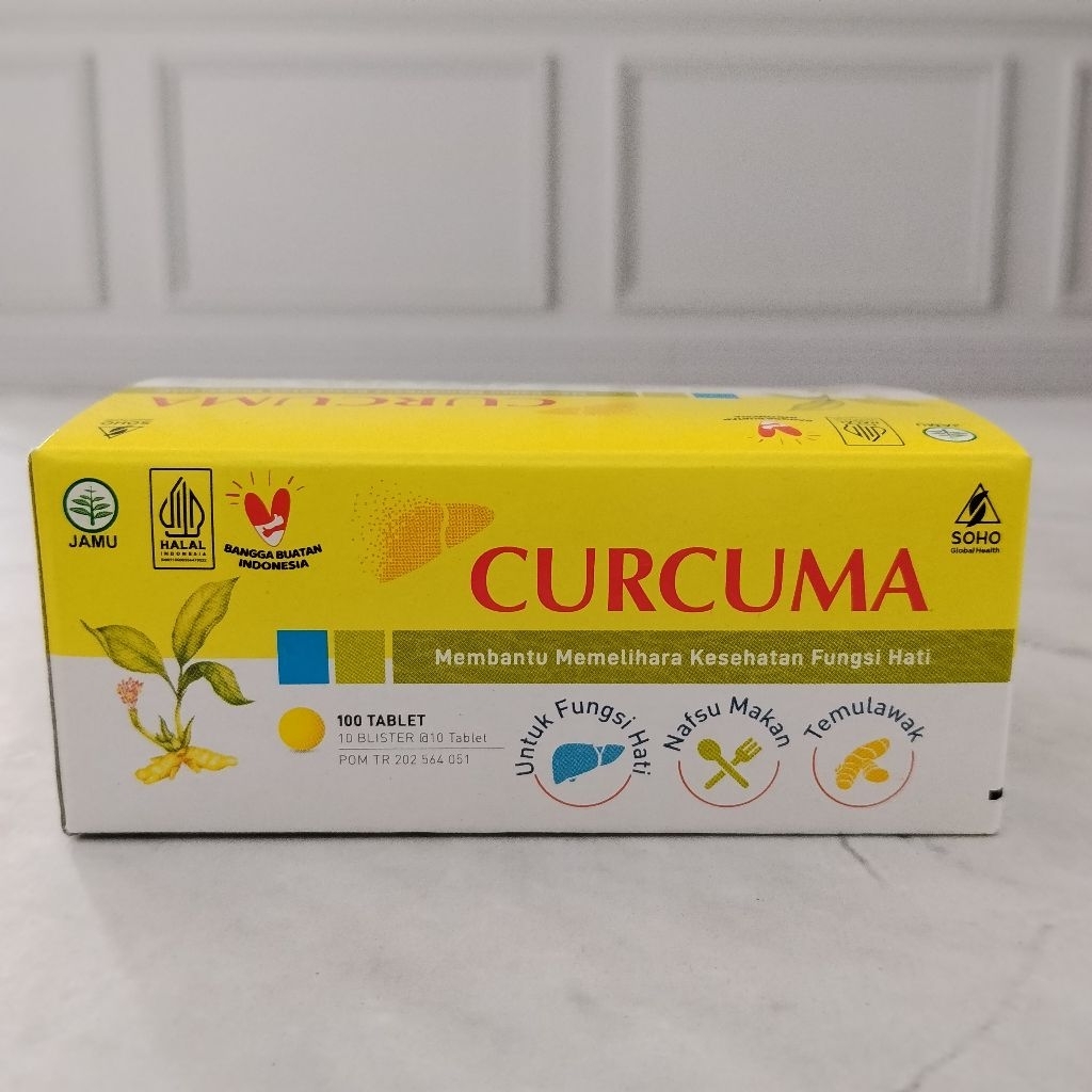 Curcuma Tablet Soho Box 100's - Membantu Memelihara Fungsi Hati