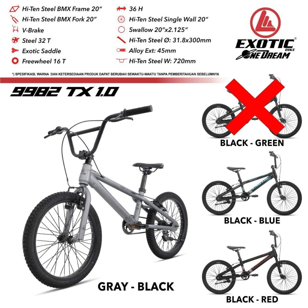 SEPEDA BMX 20 EXOTIC 9982 TX