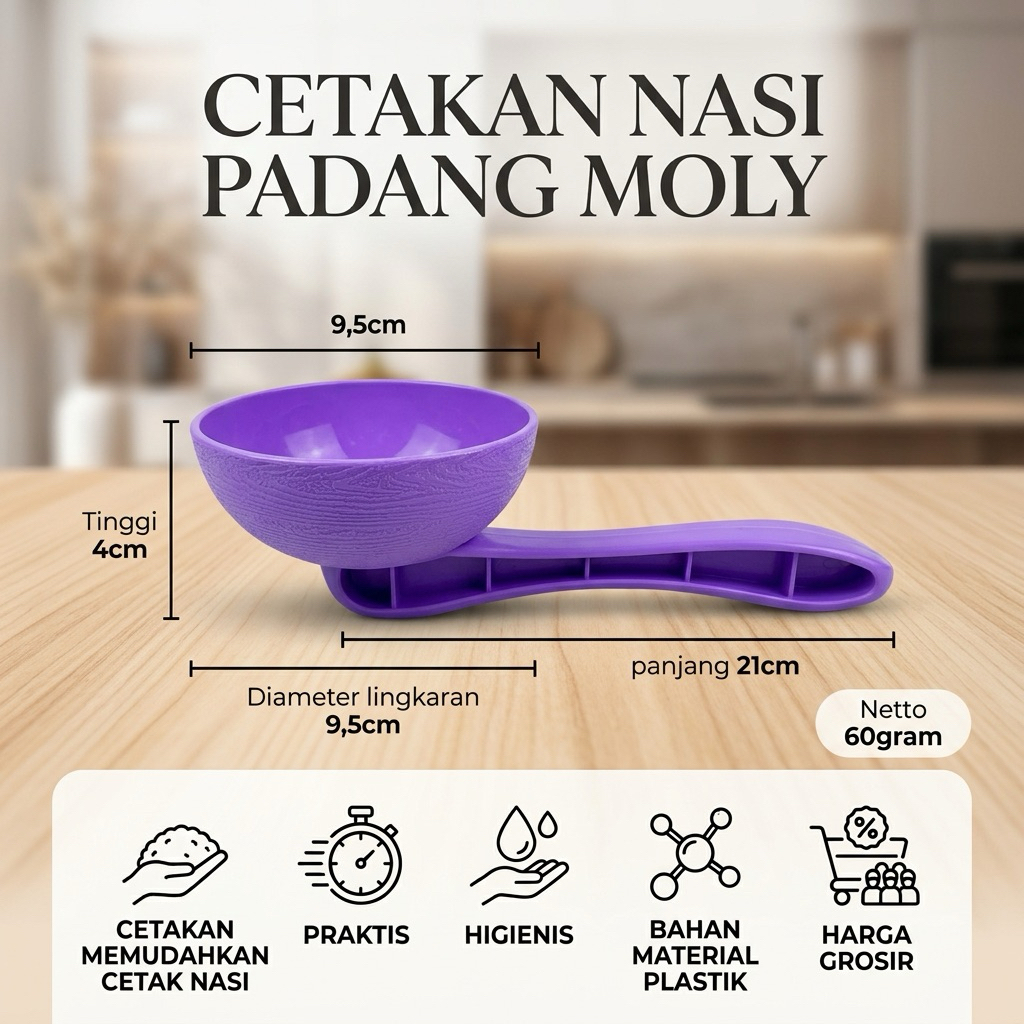 Alat Cetakan pencetan nasi padang praktis plastik grosir