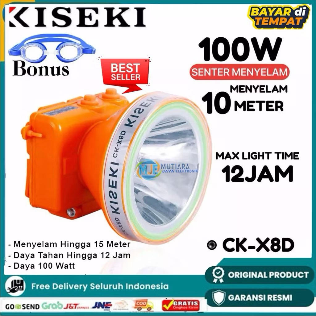 SENTER KEPALA KISEKI CK X8D 100WATT, SENTER HEAD KISEKI 100W, SENTER SELAM KISEKI 100WATT CK X8D