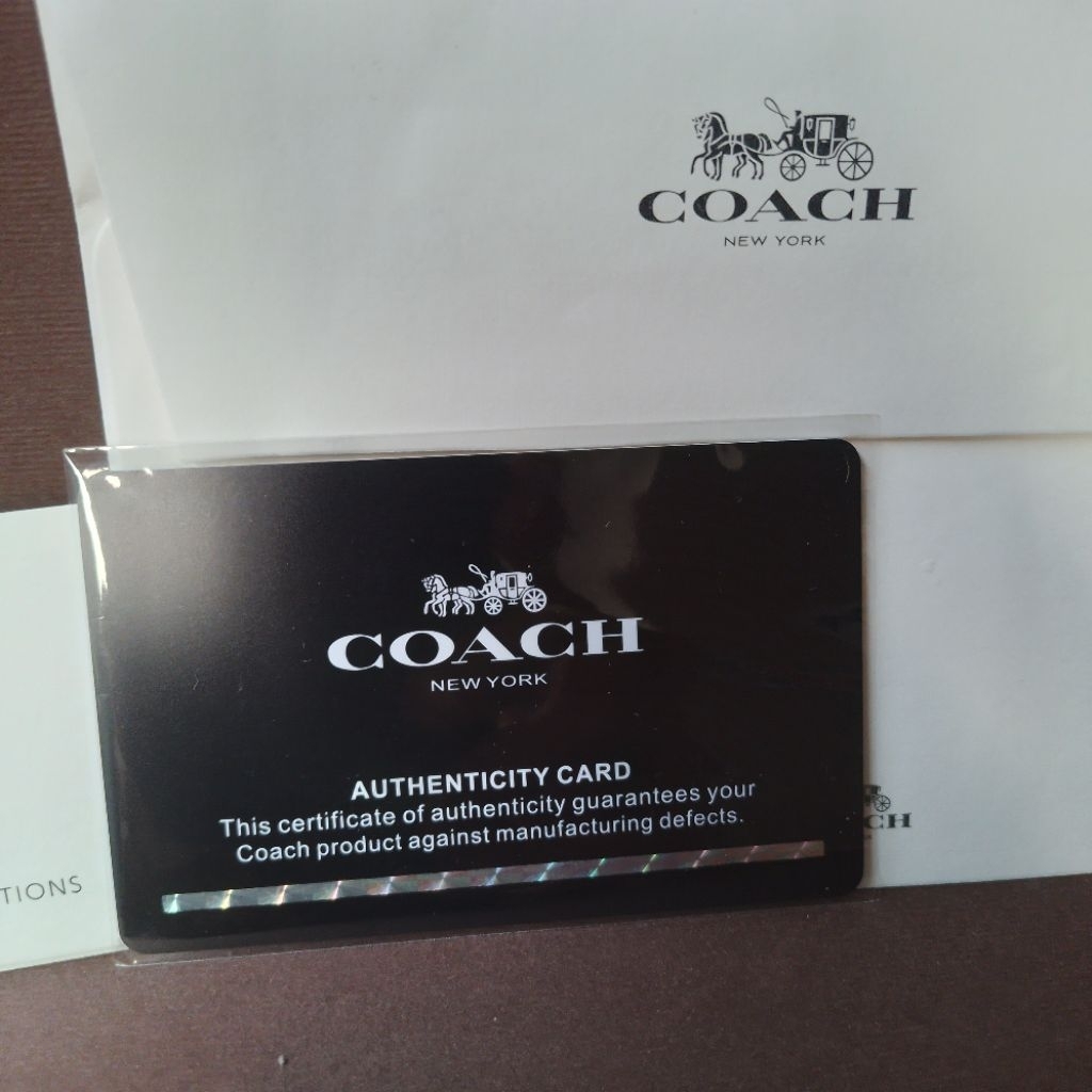 Amplop Kartu Card Authentic Original COACH New York Gift Card