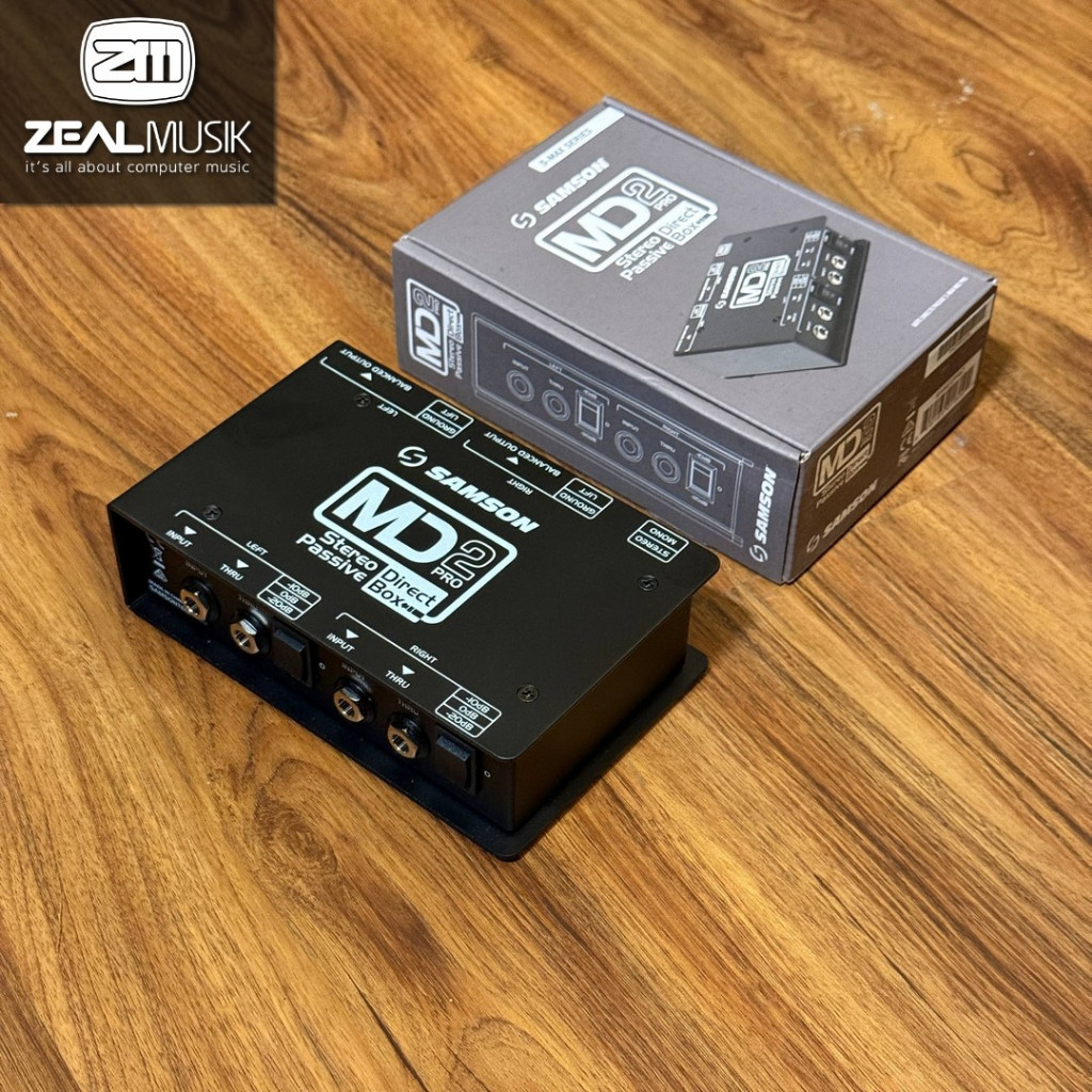 Samson MD2 PRO DI BOX Pasif - DIBOX Stereo Passive Direct Box - Zeal Musik Jogja