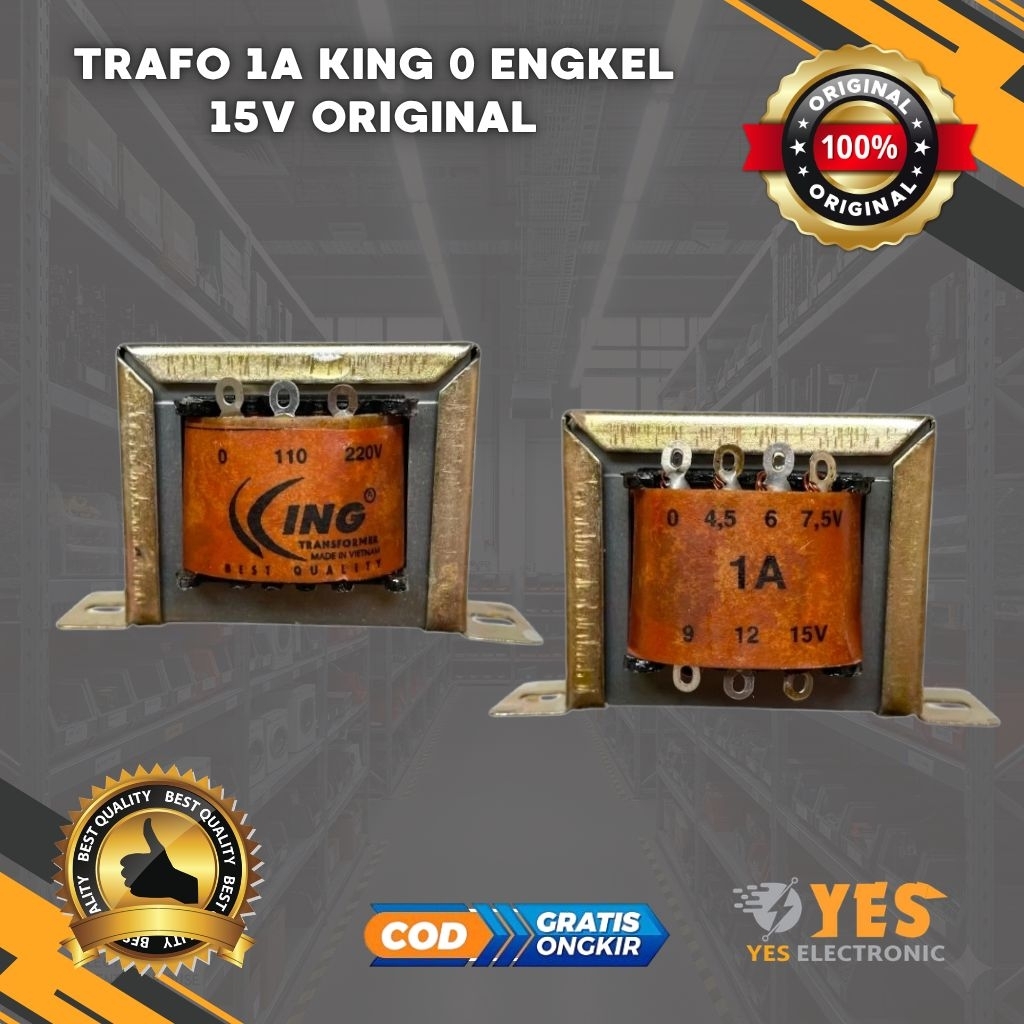 Travo King 1 A 0 Engkel 15V TRAFO KING  ENGKEL NON CT ORIGINAL power supply
