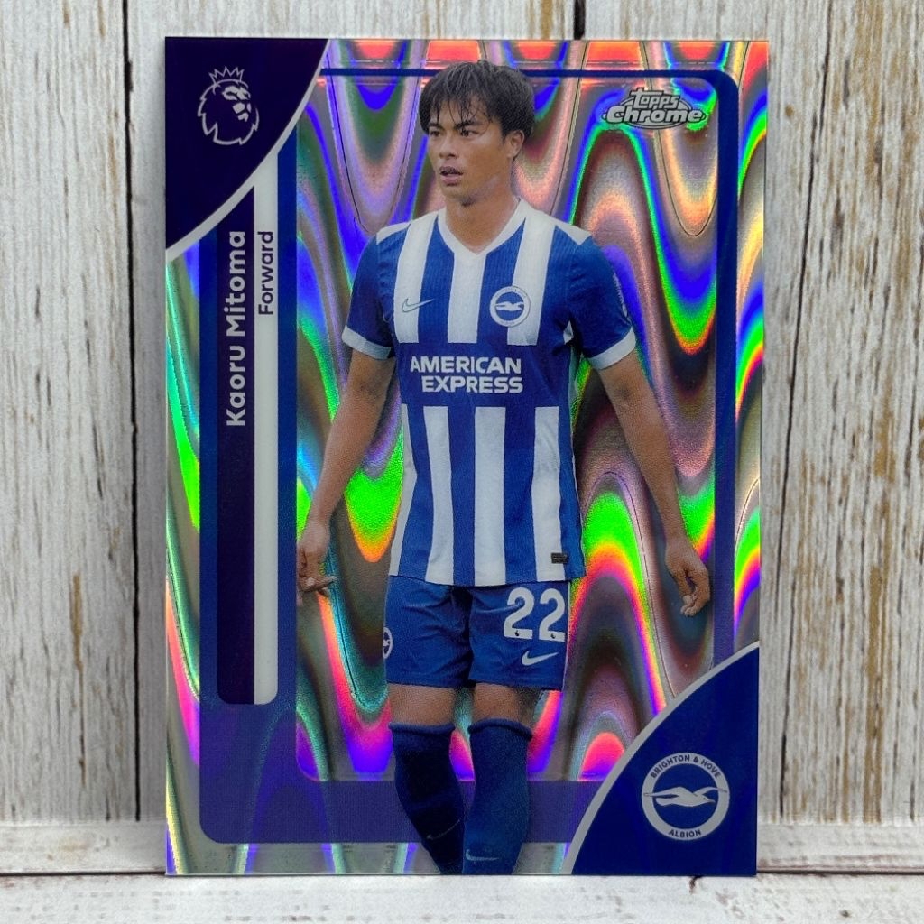 Kartu Bola Mitoma Raywave Brighton Topps Chrome Original