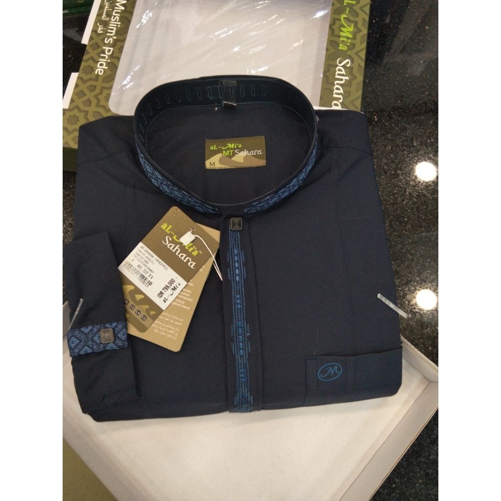 Koko almia terbaru/baju Koko almia panjang warna tangan polos 100% almia original