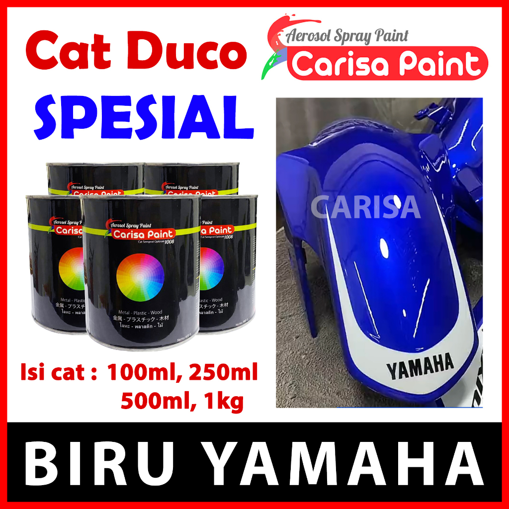 Cat Biru Yamaha Movistar Movi Star Carisa Paint Cat Candytone Candy Spesial Cat Duco Mobil Motor Can