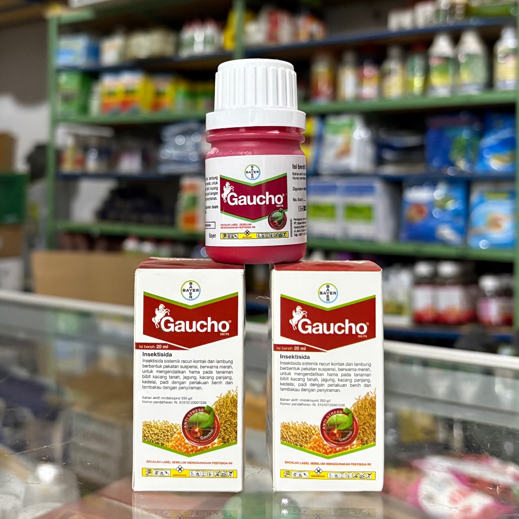 Insektisida Bayer GAUCHO 350 FS 20ml Original - Perlakuan Benih | Imidakloprid 350 g/L | Seed Treatm