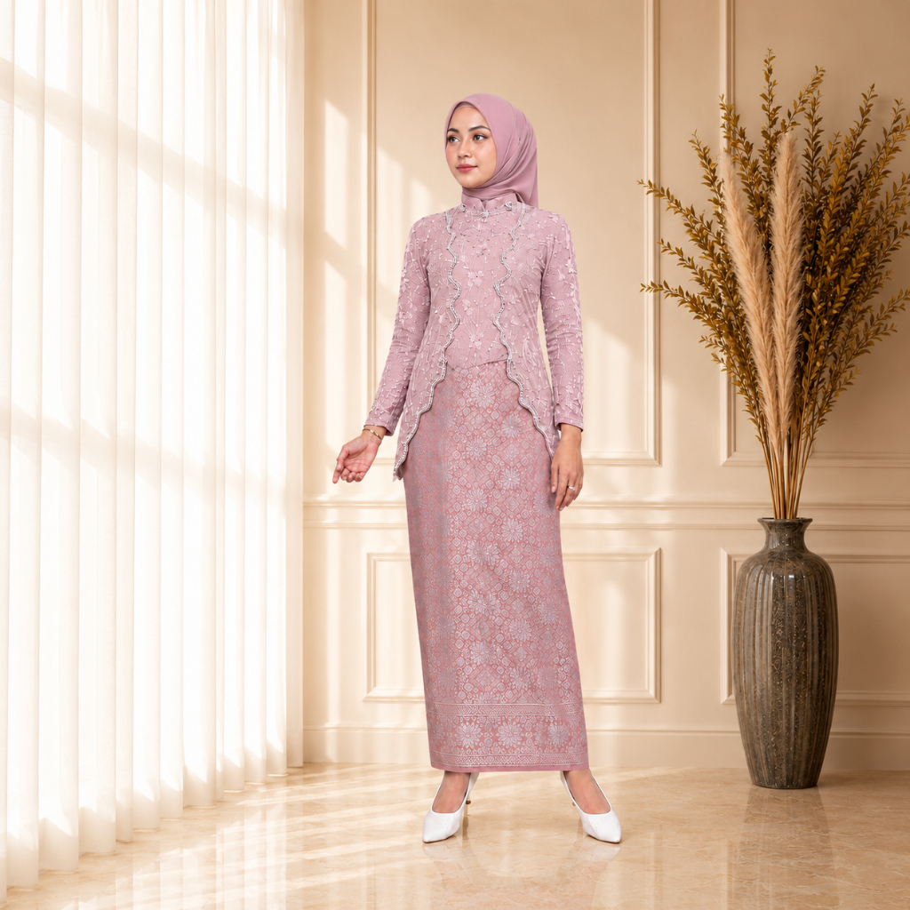 Setelan Wanita calista Set Rok Bahan songket Premium