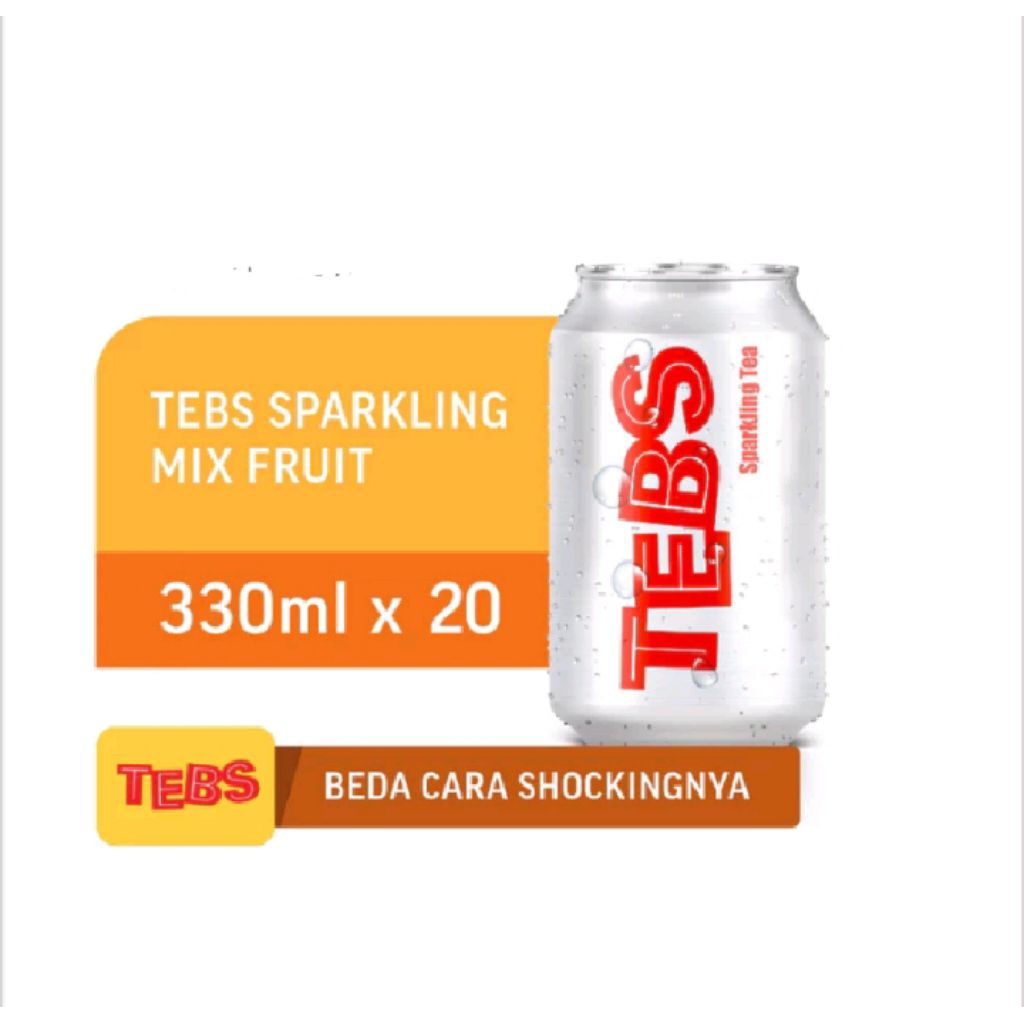 TEBS Sparkling Soda Can 330ml isi 20 can - Kemasan Kaleng