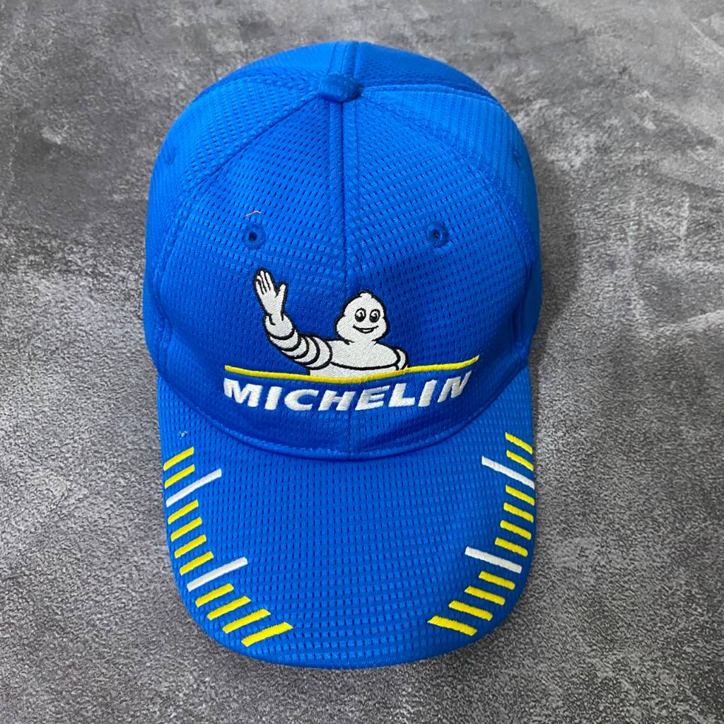 Topi Michelin Racing Biru Thrift Original Bordir Baseball Cap Adjustable Unisex Vintage