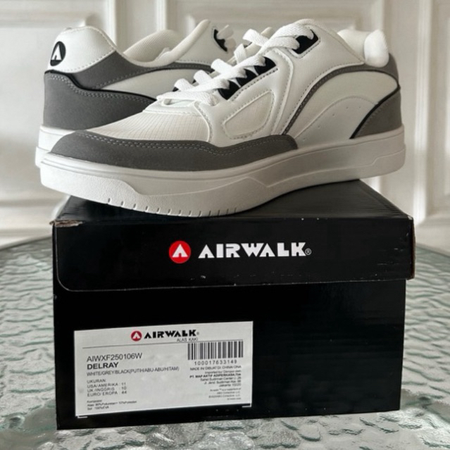 Sepatu Airwalk Delray white grey