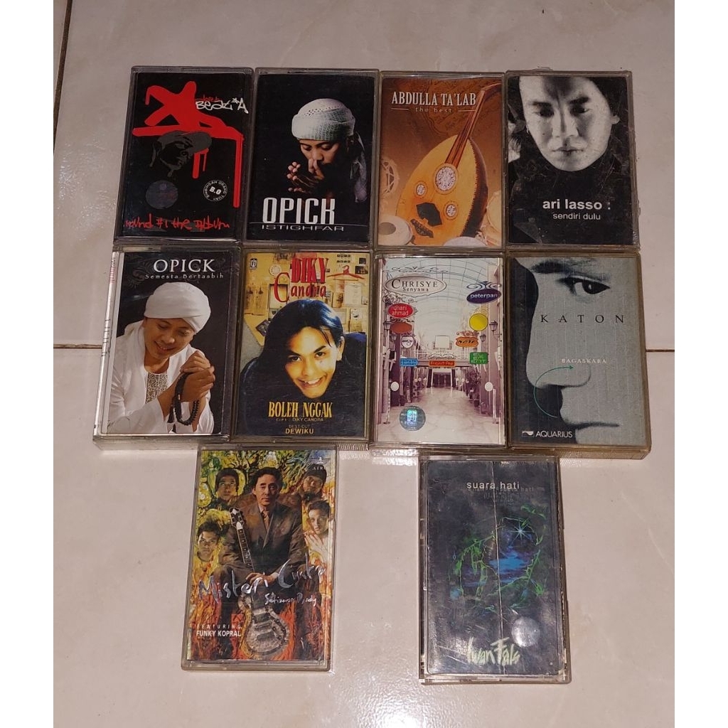 kaset EBITH BEAT*A-Round #1 The Album / OPICK-Istighfar / ABDULLA TA'LAB-The Best / ARI LASSO-Sendir