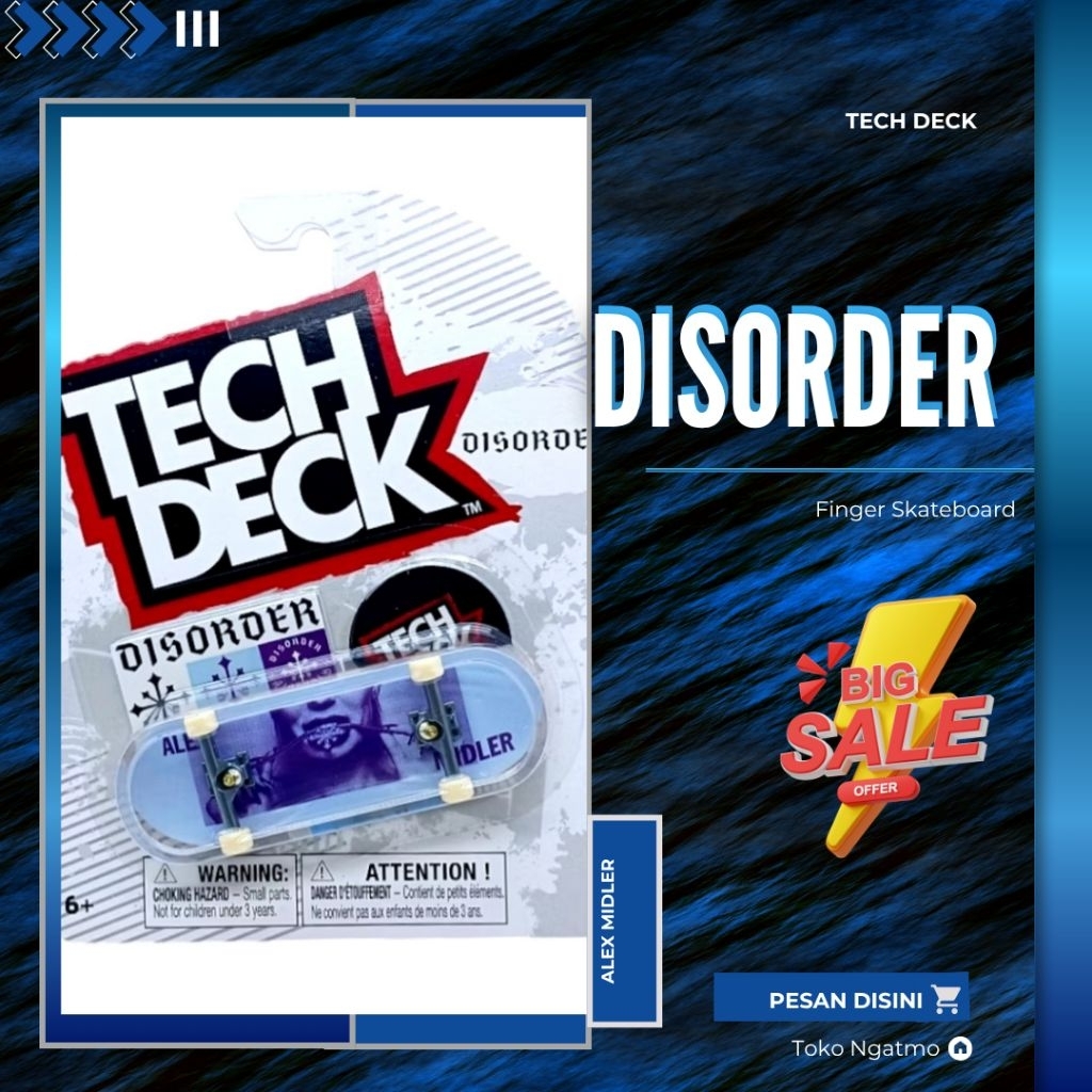 Tech Deck Finger Skateboard " Disorder Alex Midler "