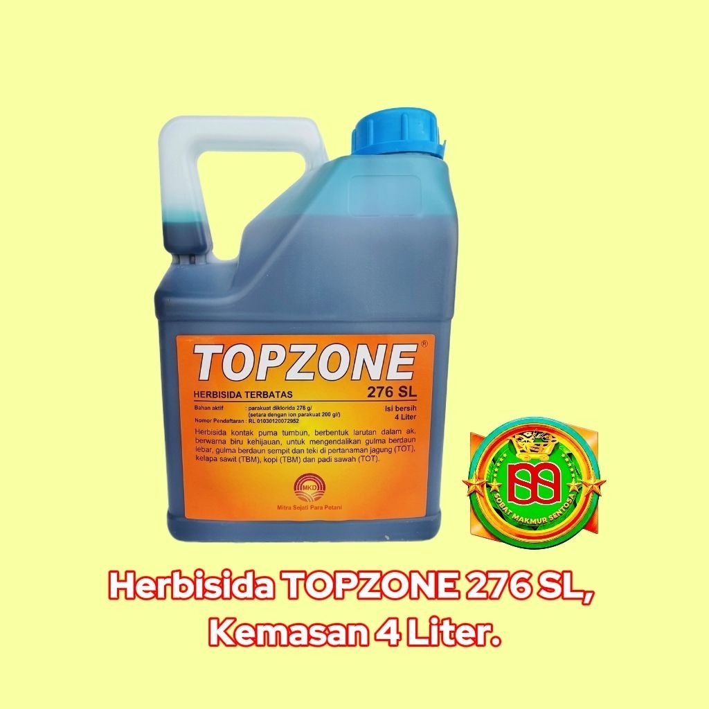 Herbisida TOPZONE 276 SL, Kemasan 4 Liter.