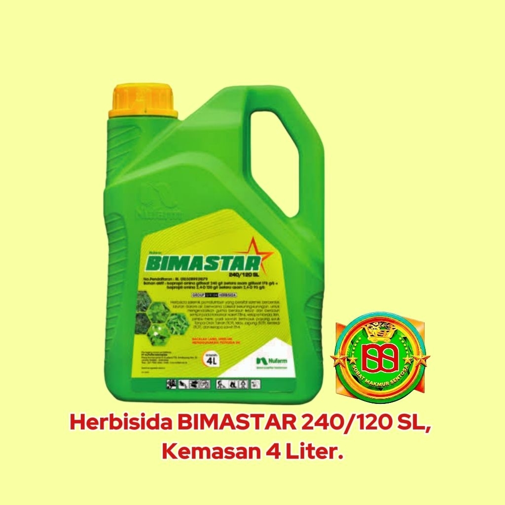 Herbisida BIMASTAR 240/120 SL, Kemasan 4 Liter, dari Nufarm.