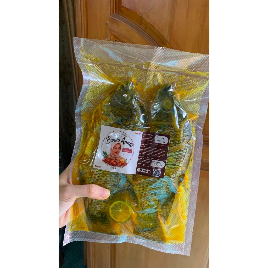 Ikan Nila Bumbu Kuning Marinasi Siap Goreng 500g  - Marinasi Bunda Anna Fresh