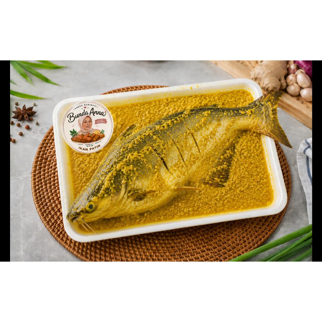 Ikan PATIN Bumbu Kuning Marinasi Siap Goreng 300 gr (isi 1) - Marinasi Bunda Ana Fresh