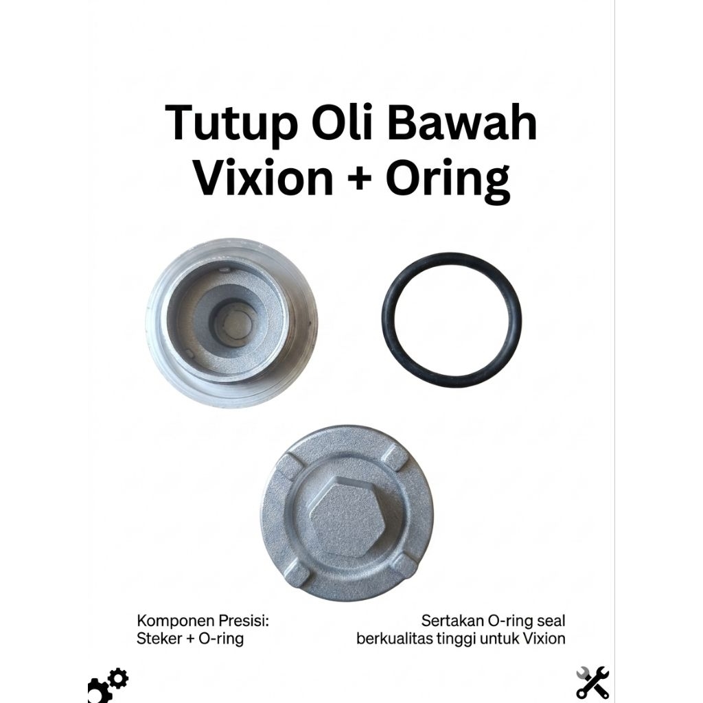 Tutup Oli Bawah Vixion + O-Ring Seal Presisi / Baut Pembuangan Oli Bawah Yamaha Vixion Jupiter MX Vi