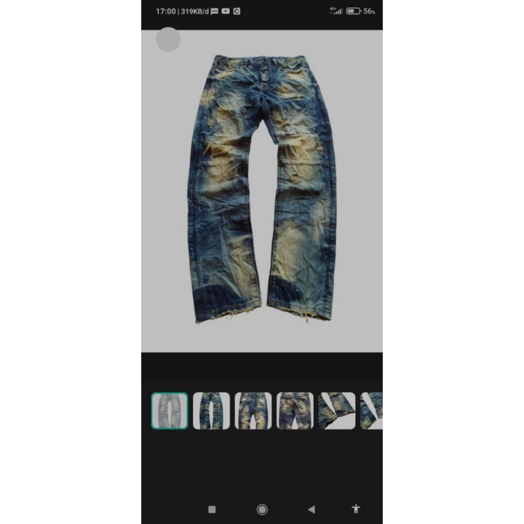 celana jeans ... bbc distressed