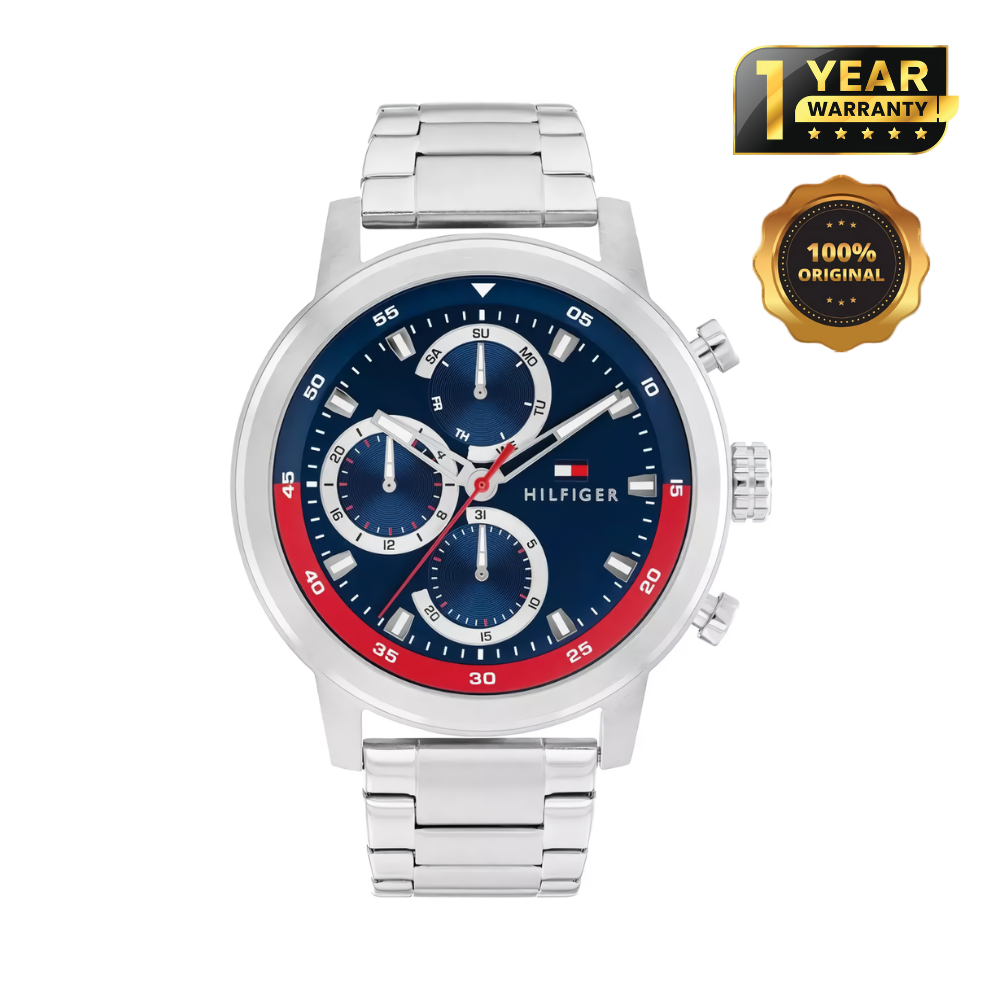 Tommy Hilfiger Rocky Stainless Steel Blue Dial Multi-function Men's Watch - 1792179