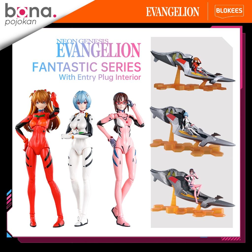 Blokees Evangelion Fantastic Series Asuka Rei Ayanami Mari Entry Plug Interior Special Edition Actio