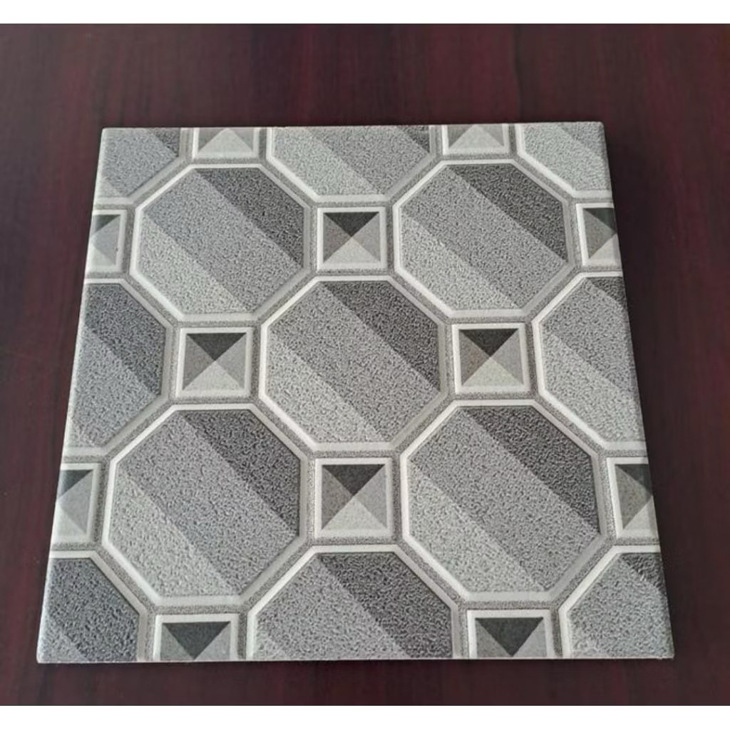 Keramik lantai kamar mandi matte hexagonal 25x25 GALGARY GREY