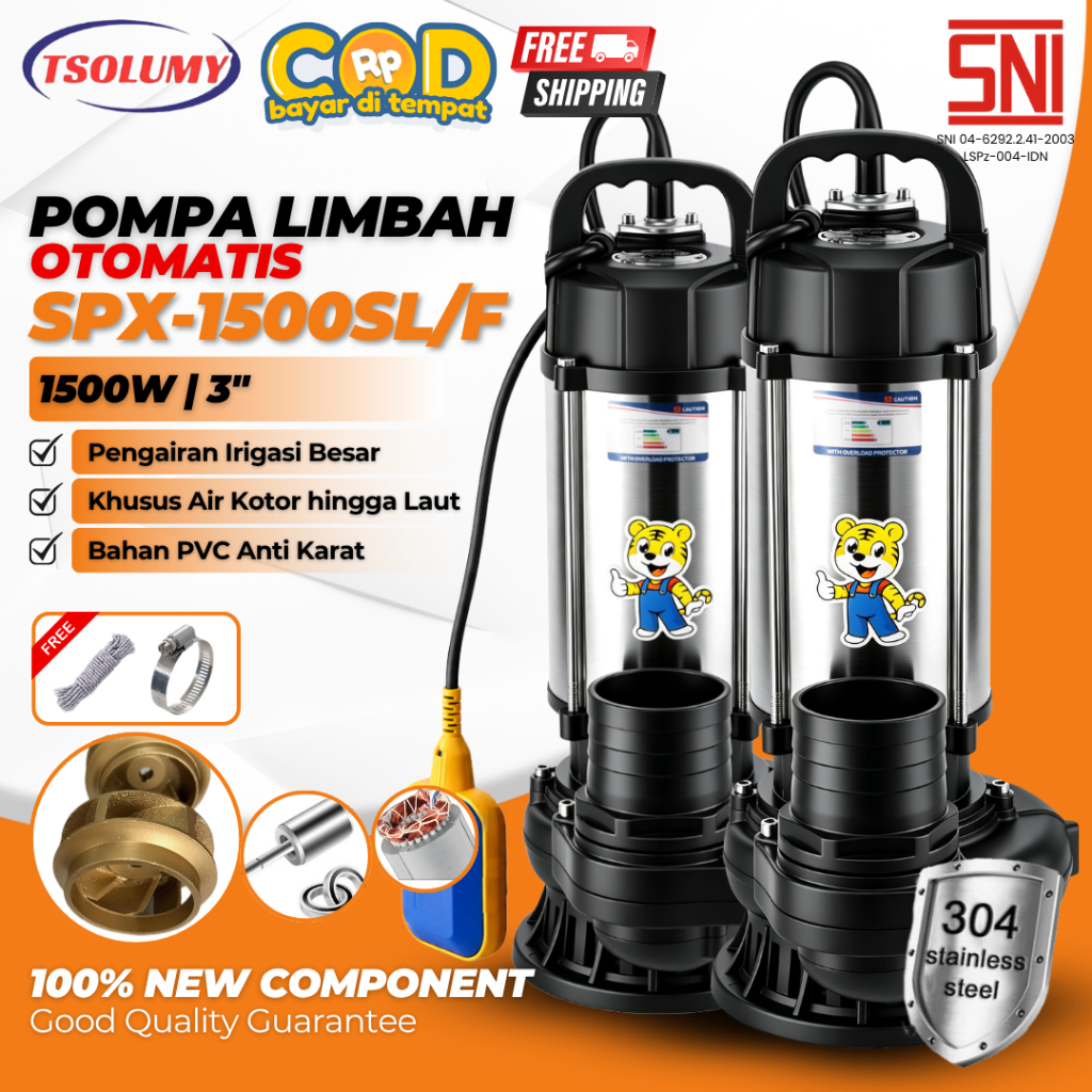 tsolumy SPX-1500SL Pompa Celup Air Kotor