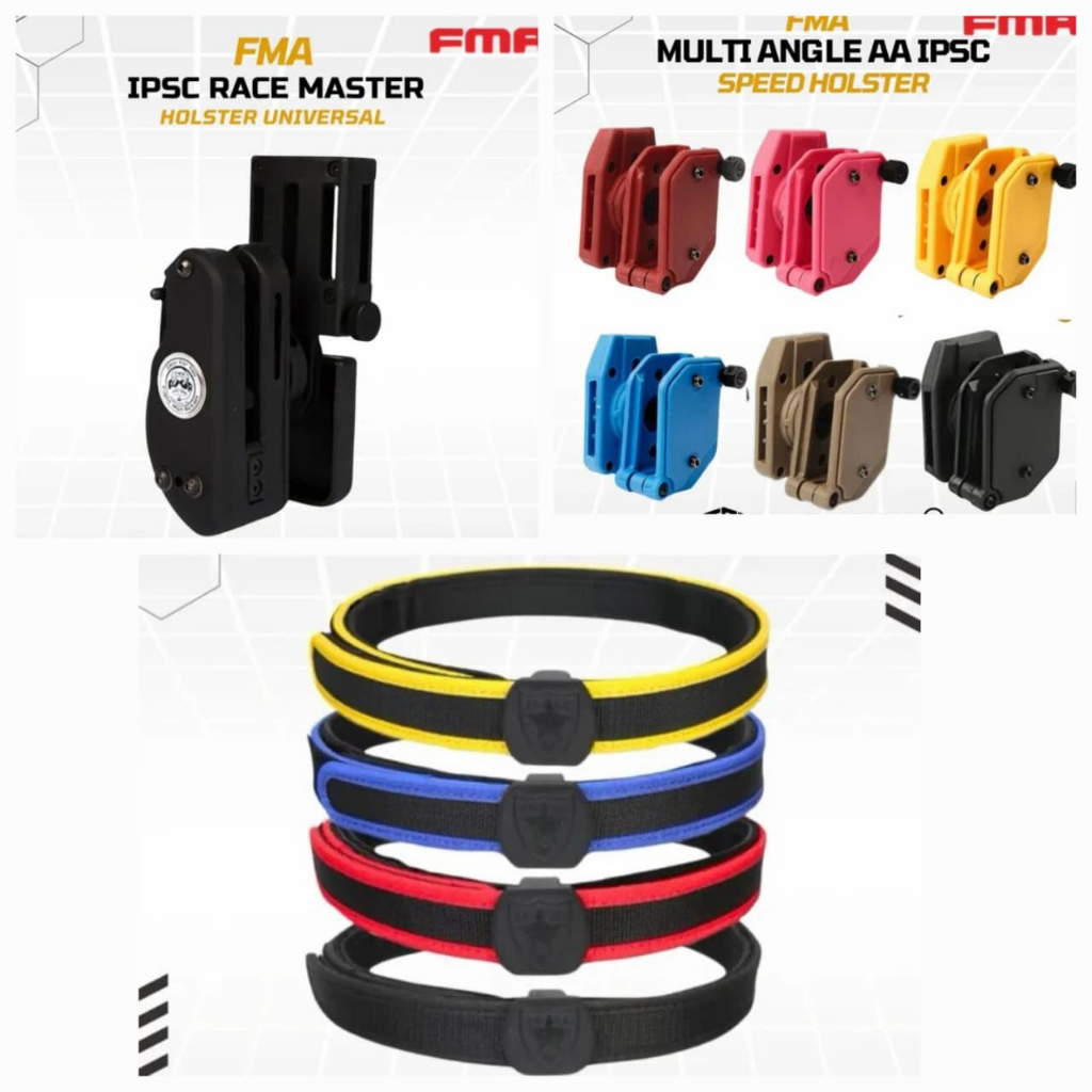 SET IPSC AAIPSC (HOLSTER RACE MASTER + BELT + MAGPOUCH)