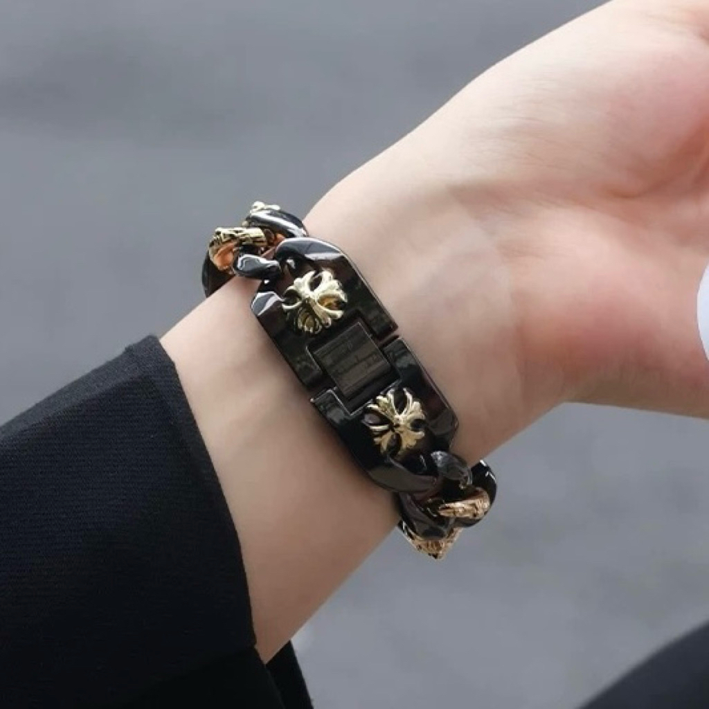 Strap tali jam Apple Watch Xiaomi Huawei GT 4 5 6 Fit 3 Mi band Pro 8 9 10 feminime clover stylish a