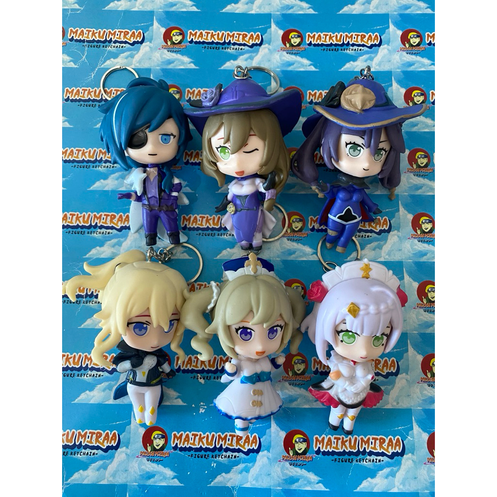 Figure Keychain / Gantungan Kunci Genshin Impact I Jean Barbara Noelle Kaeya Mona Lisa