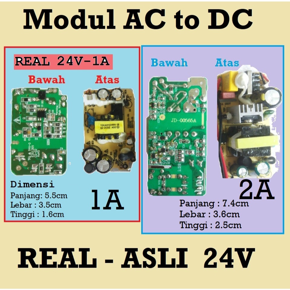 board module adaptor 24V 1A 2A Baru power supply untuk sparepart UPS modem HTB