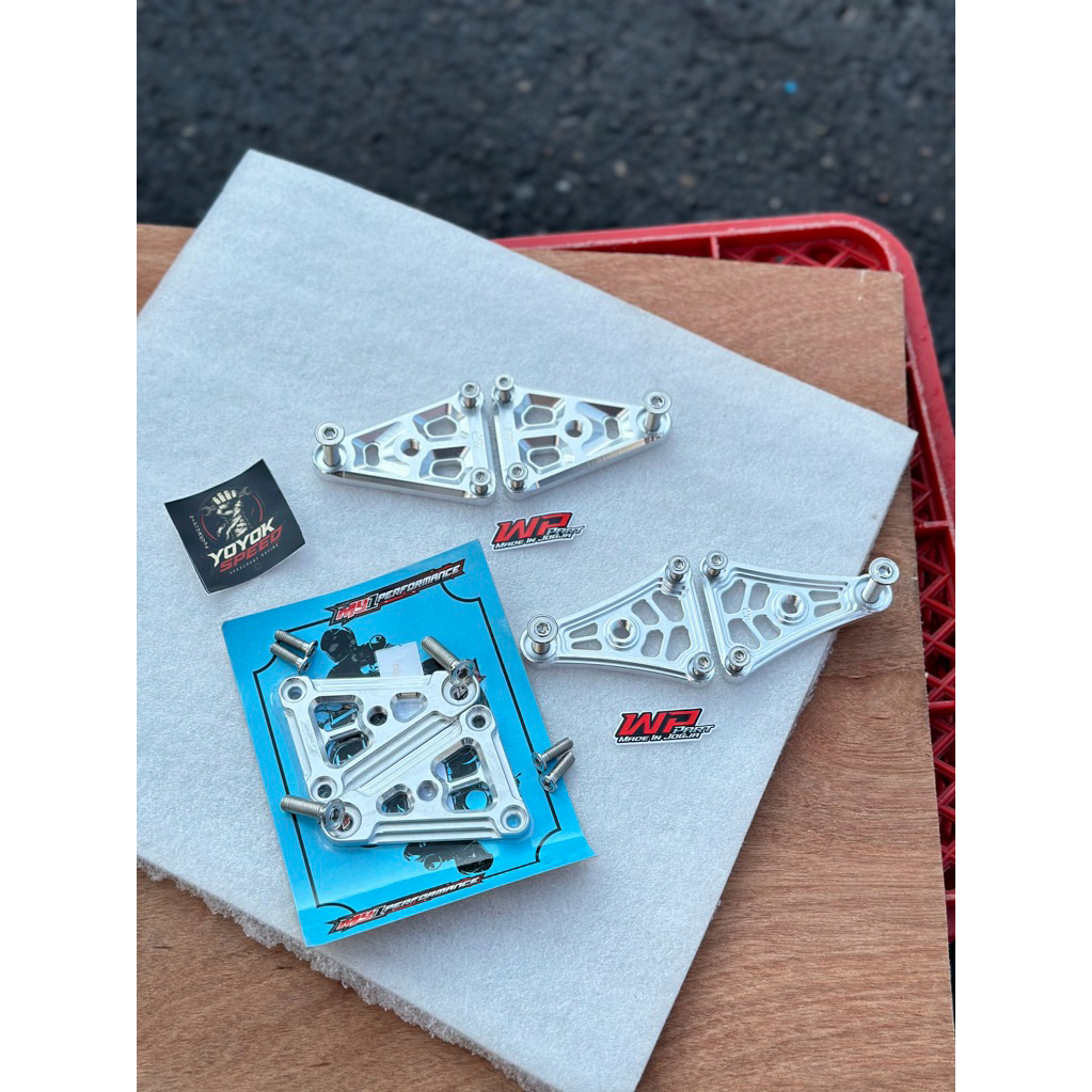 kupingan lampu gl100 cnc one b lampu standart merk whellprof / one b kupingan breket lampu gl100 mod