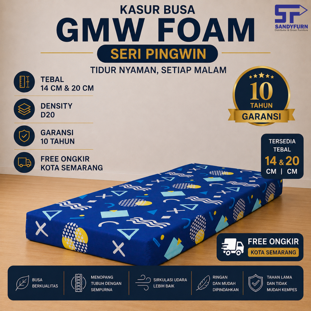 GMW Foam - Kasur Busa - Pingwin - Resleting