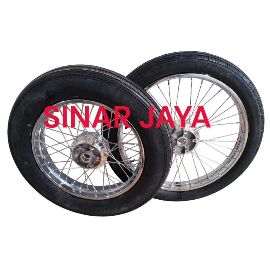 sepaket velg chopper ring 21 17 or 21 18 plus ban 300 21 dan 350 400 450 scambler japstyle custom sc