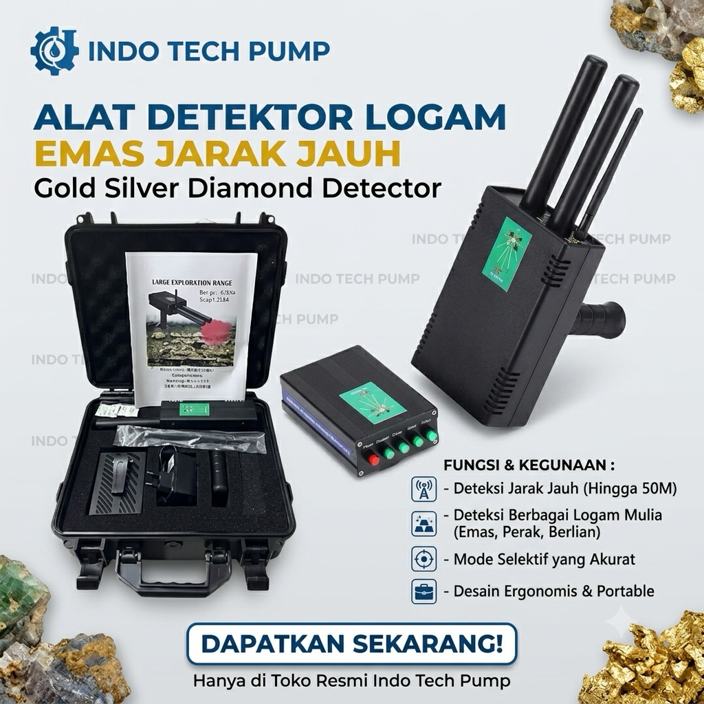 Alat Detektor Logam Emas Jarak Jauh Gold Silver Diamond Detector