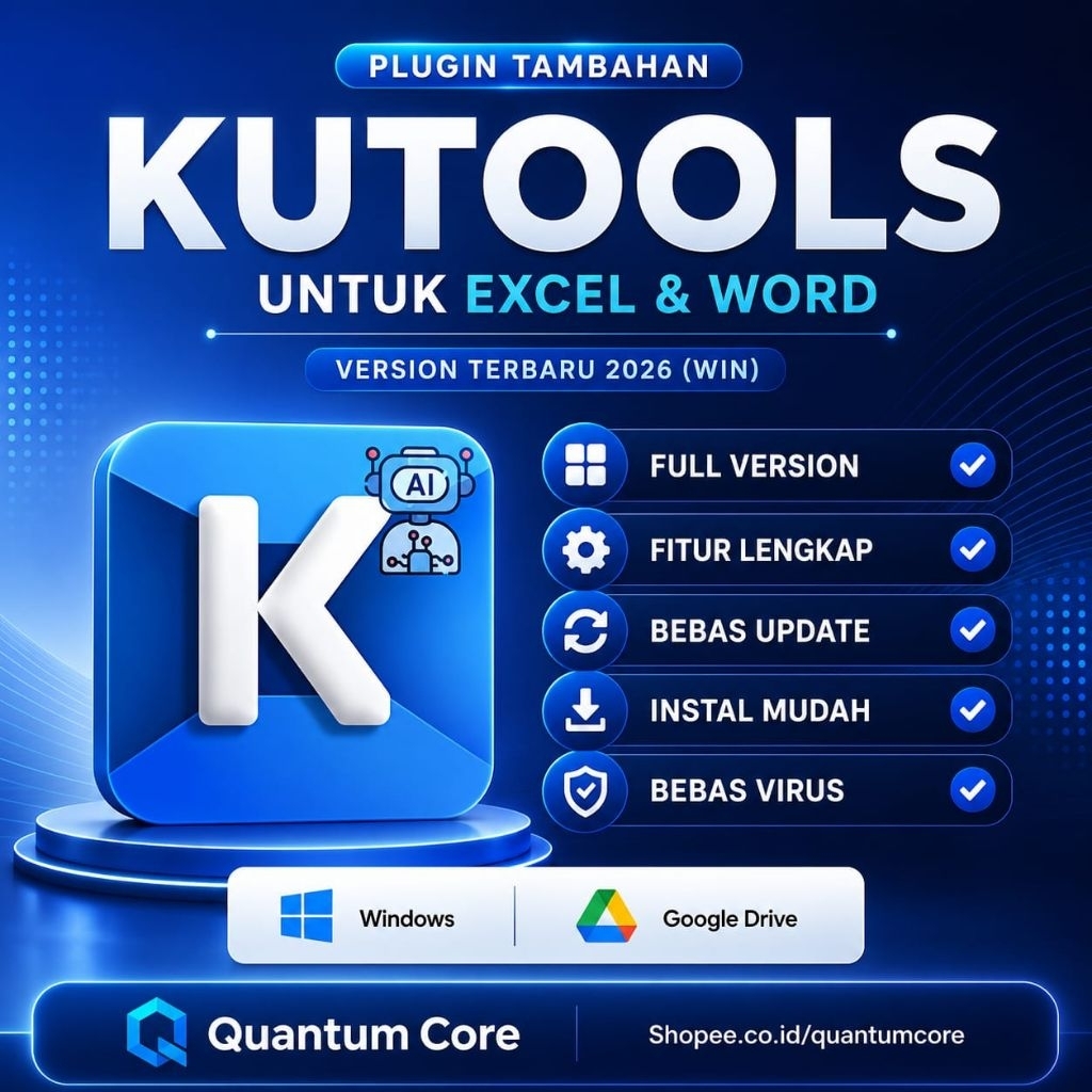 Kutools 2026 For Word / Excel / Outlook Full Version Original Lifetime + Panduan Instalasi (WIN)