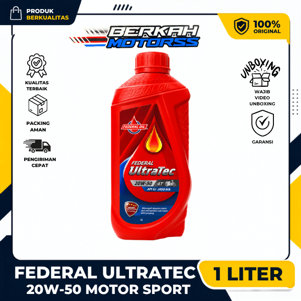 OLI MESIN FEDERAL OIL ULTRATEC 1L 10W-40 ORIGINAL HONDA SUPRA X 125