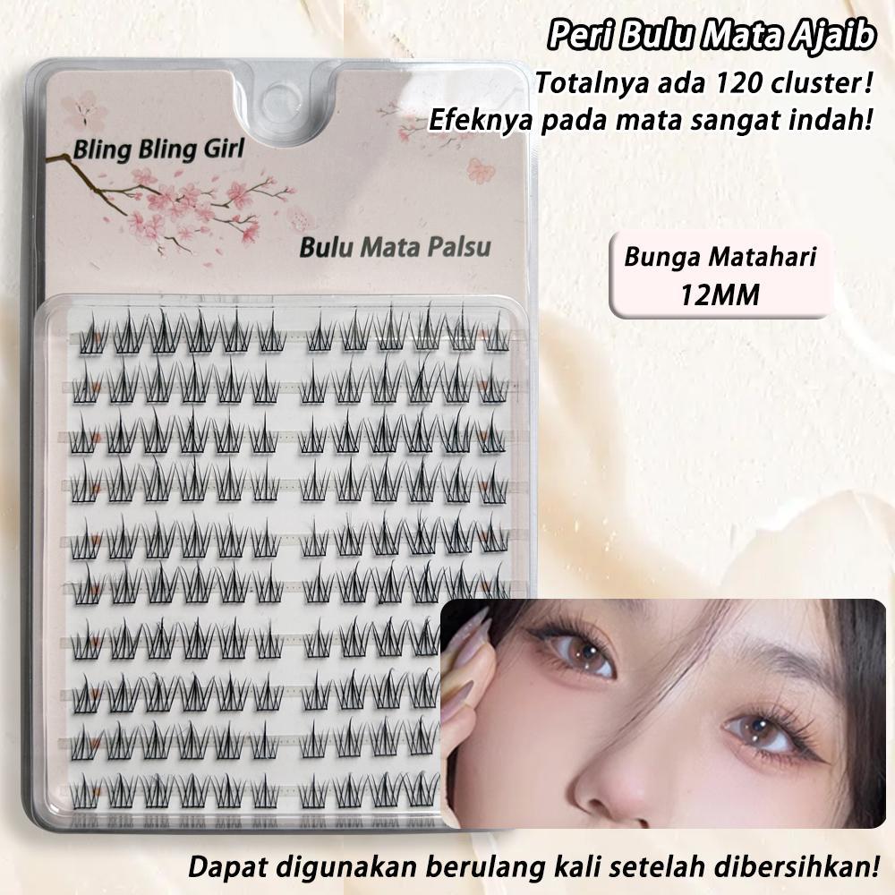 Bling Bling Girl Sepuluh baris kapasitas besar Bulu mata palsu  Bunga Matahari 12MM Bulu mata palsu 