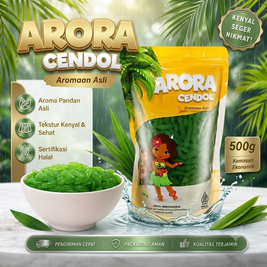 InstanSBY Cendol Kecebong Arora 500gr|Cendol Dawet Jelly|