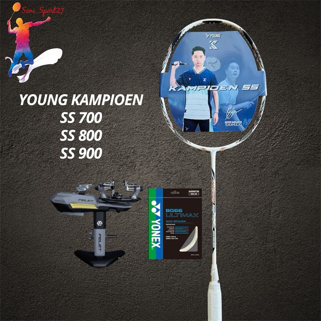RAKET BADMINTON YOUNG KAMPIOEN SS700, SS800, SS900 ORIGINAL