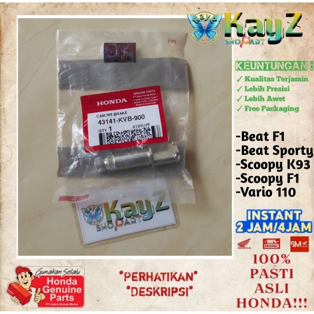 As Camp Paha Rem Belakang Beat Sporty Scoopy F1 Vario 110 CW Ori 43141KVB900