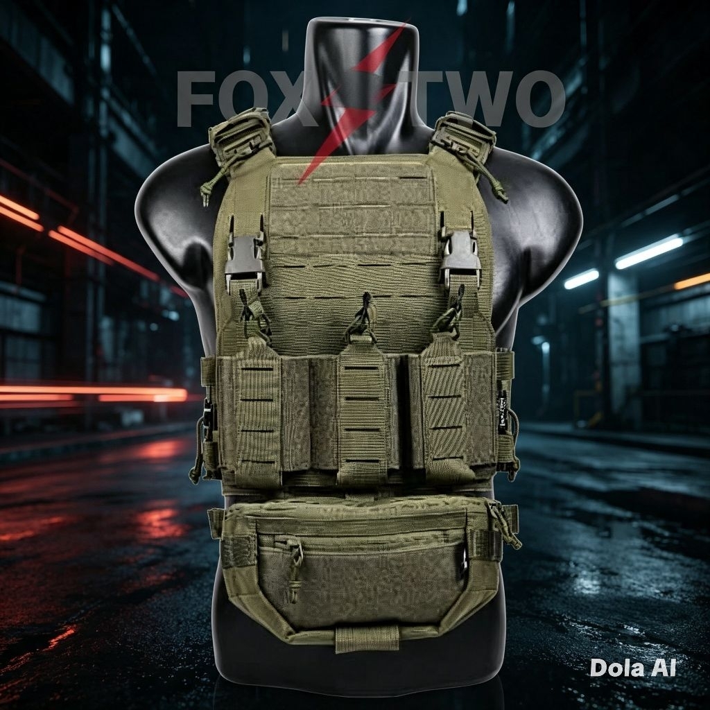 BODYVEST FOX TWO PLATE CARRIER GEN 3 TYPE A RG MOLLE GREEN