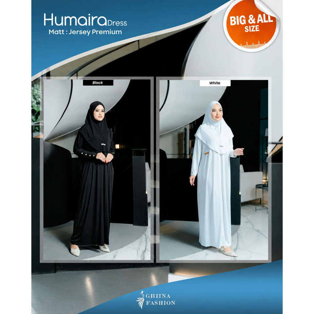 HUMAIRA SET HIJAB BY GHINA FASHION || SET KHIMAR || DRESS SET KEKINIAN