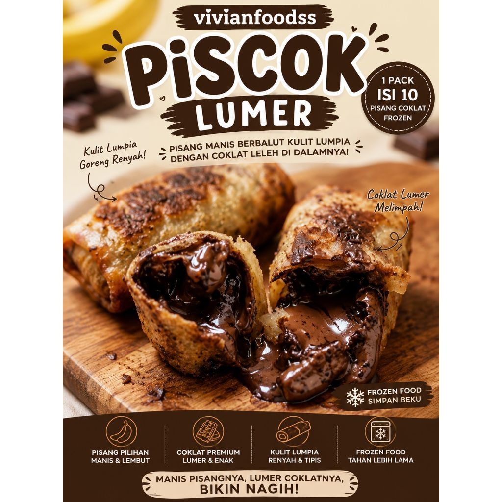 Pisang Coklat Lumer - Frozen Food