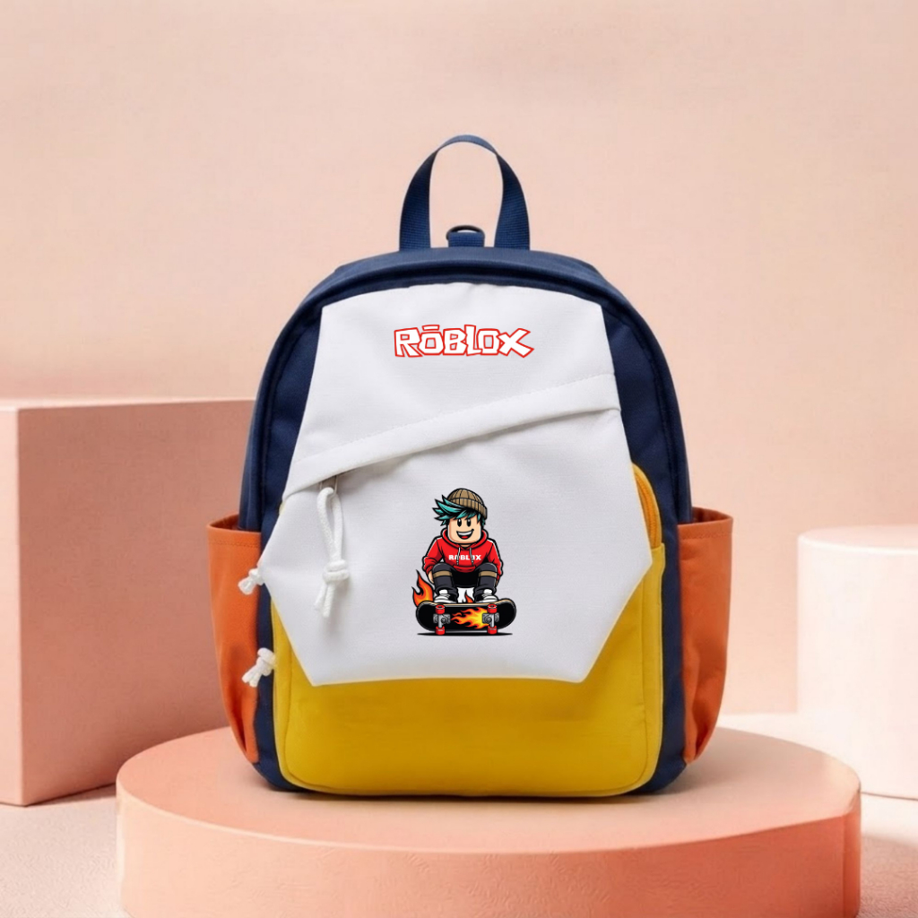 CATENZO - CUT 042 P243 Tas Ransel Sekolah Anak TK PAUD Desain Roblox Skate Ollie Muat Buku Gambar Uk