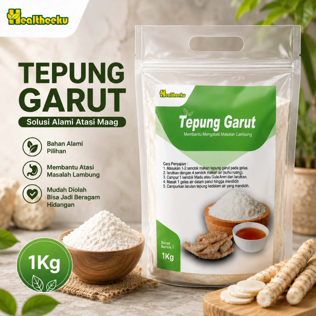 TEPUNG GARUT UNTUK ASAM LAMBUNG PATI GARUT TEPUNG PATI GARUT 1KG