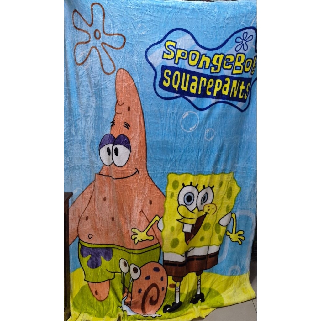 selimut anak frozen, marie cat, sofia, kitty, sponbob